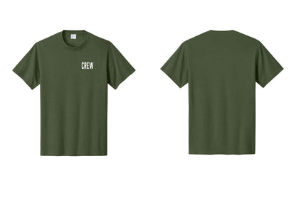 NYC Factory Crew T-Shirt for Event Staff & Production Teams (Classic) - Chest Only - Olive