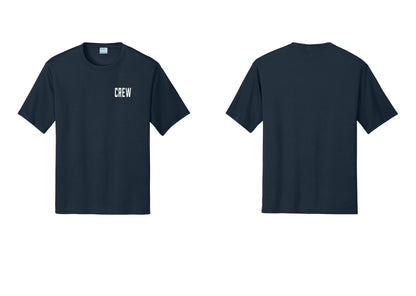 NYC Factory Crew Performance T-Shirt for Event Staff & Production Teams (Classic) - Chest Only - Navy