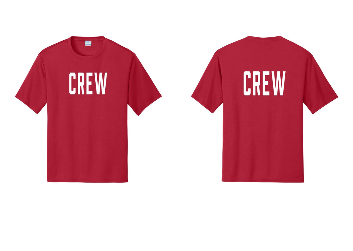 NYC Factory Crew Performance T-Shirt for Event Staff & Production Teams (Classic) - Front + Back - Red