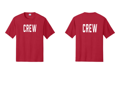 NYC Factory Crew Performance T-Shirt for Event Staff & Production Teams (Classic) - Front + Back - Red
