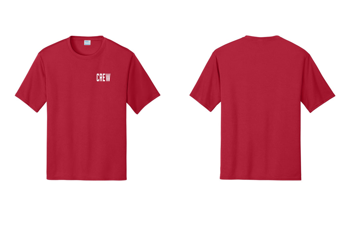 NYC Factory Crew Performance T-Shirt for Event Staff & Production Teams (Classic) - Chest Only - Red