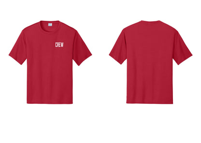 NYC Factory Crew Performance T-Shirt for Event Staff & Production Teams (Classic) - Chest Only - Red