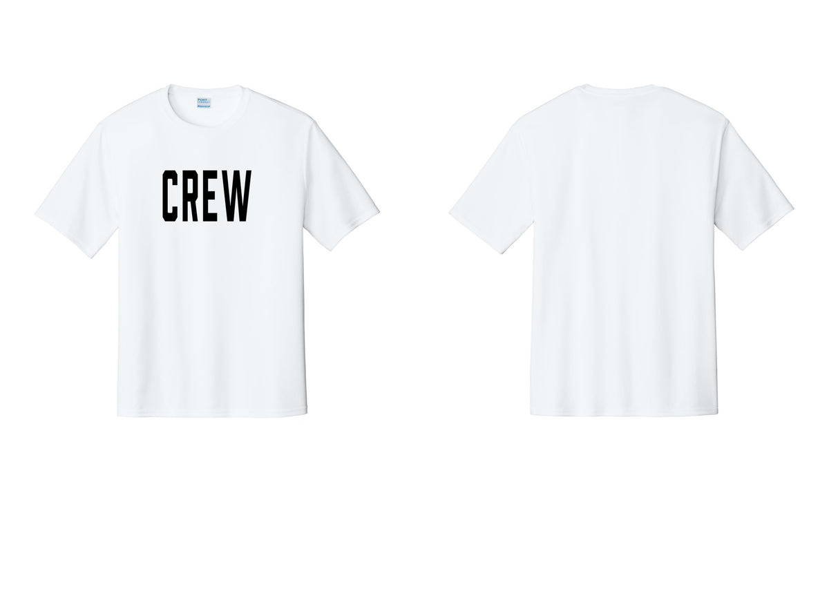 NYC Factory Crew Performance T-Shirt for Event Staff & Production Teams (Classic) - Front Only - White