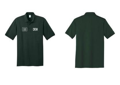 NYC Factory Custom Work Crew Uniform Polo Shirt with Your Logo (Classic) - CREW + Your Logo - Dark Green