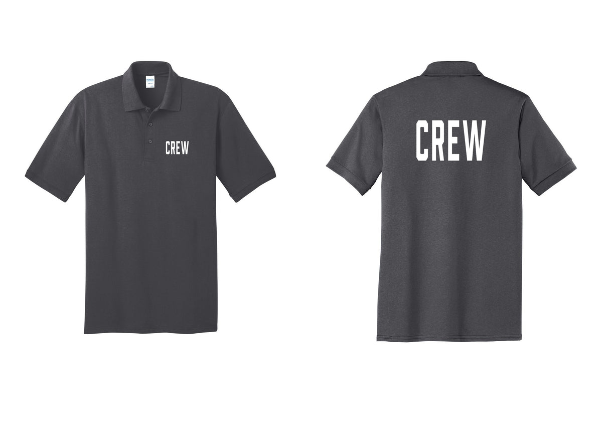 NYC Factory Crew Polo Shirt for Event Staff & Production Teams (Classic) - Chest + Back - Charcoal