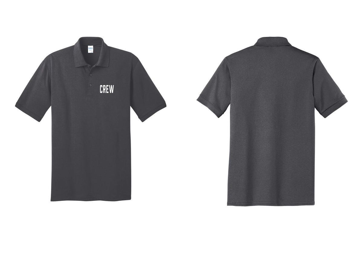 NYC Factory Crew Polo Shirt for Event Staff & Production Teams (Classic) - Chest Only - Charcoal