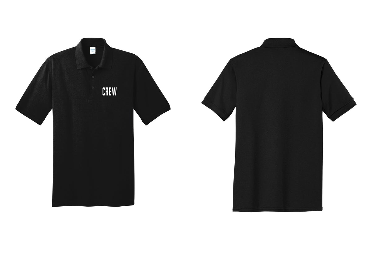 NYC Factory Crew Polo Shirt for Event Staff & Production Teams (Classic) - Chest Only - Black