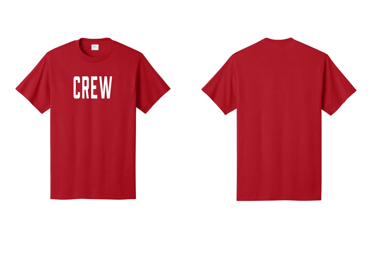 NYC Factory Crew T-Shirt, Condensed Lettering - Front Only - Red