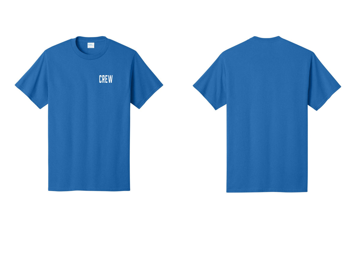 NYC Factory Crew T-Shirt, Condensed Lettering - Chest Only - Royal