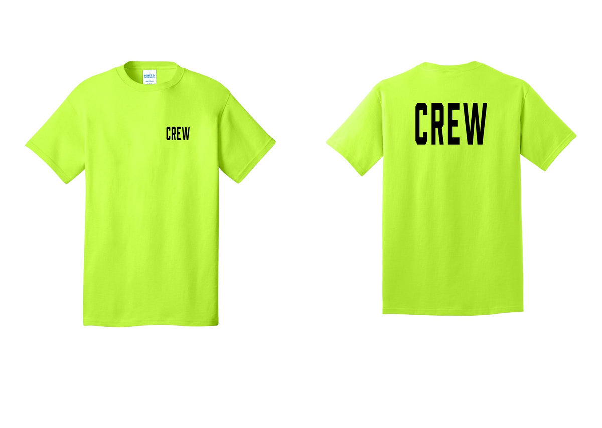 NYC Factory Crew T-Shirt for Event Staff & Production Teams (Classic) - Chest + Back - Safety Green