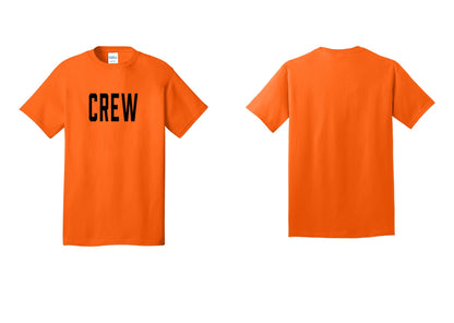 NYC Factory Crew T-Shirt for Event Staff & Production Teams (Classic) - Front Only - Safety Orange