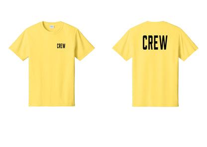 NYC Factory Crew T-Shirt for Event Staff & Production Teams (Classic) - Chest + Back - Yellow