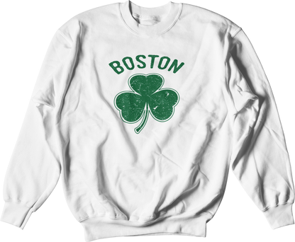 Irish Boston Crewneck Sweatshirt - Shamrock - St. Paddy's Day Adult Unisex & Kids