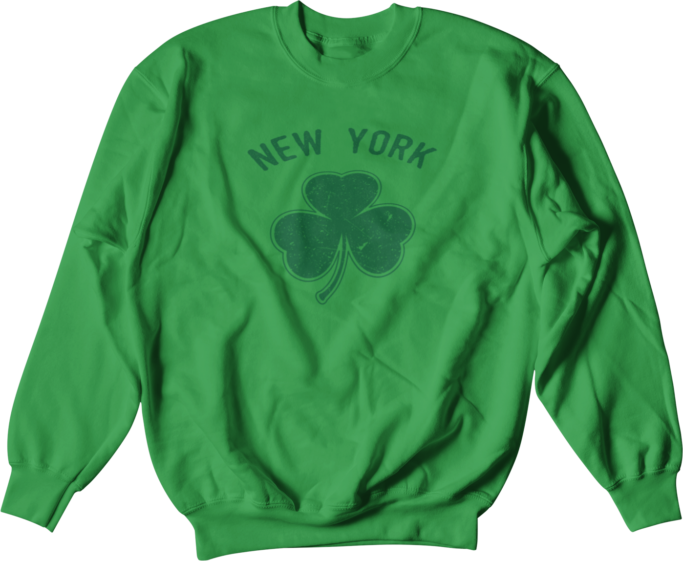 New York City Irish Shamrock Design St Patricks Day Crewneck Sweatshirt