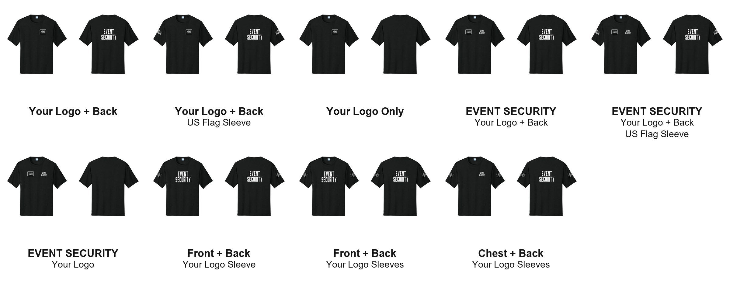 EVENT SECURITY print layouts