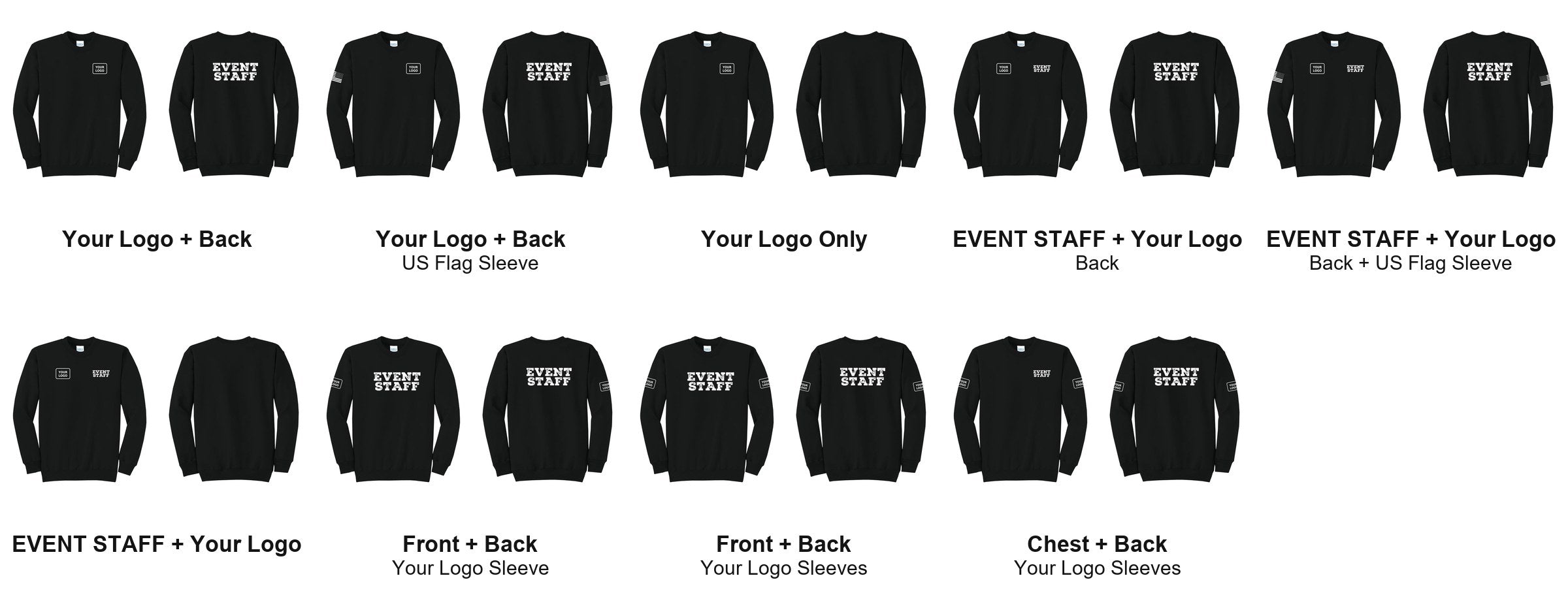EVENT STAFF print layouts