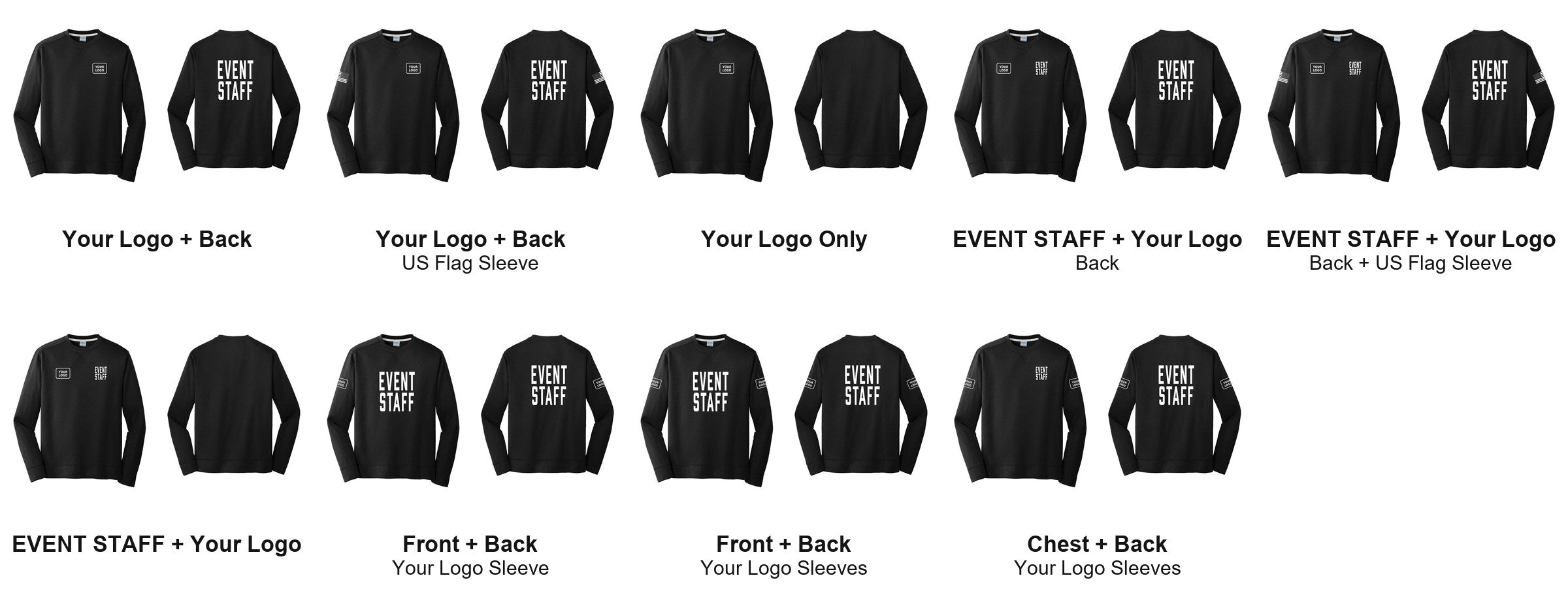 EVENT STAFF print layouts