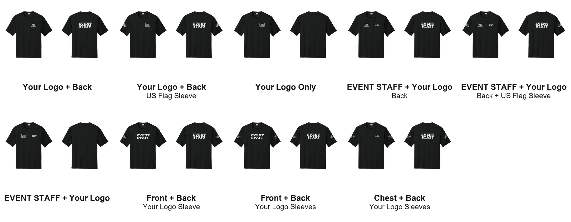 EVENT STAFF print layouts