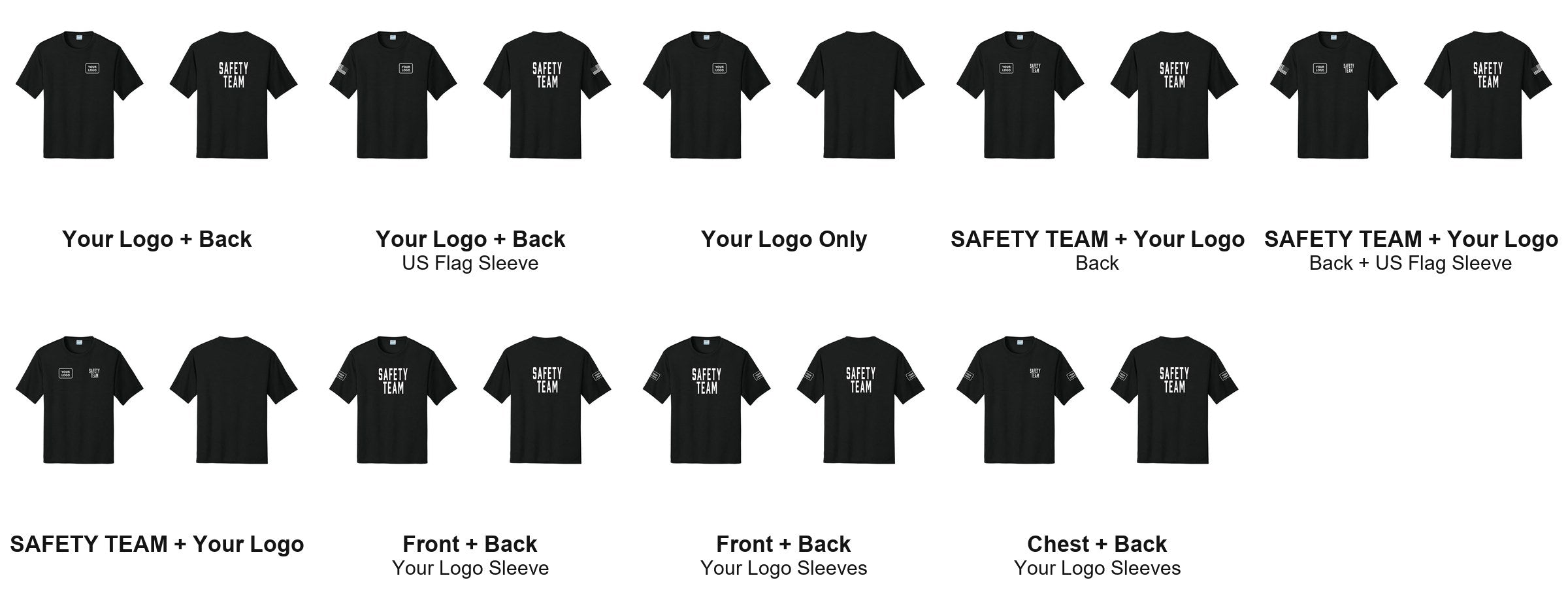 SAFETY TEAM print layouts