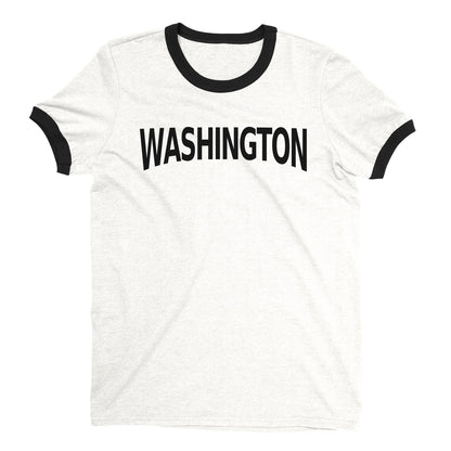 Washington DC Ringer Tee — White