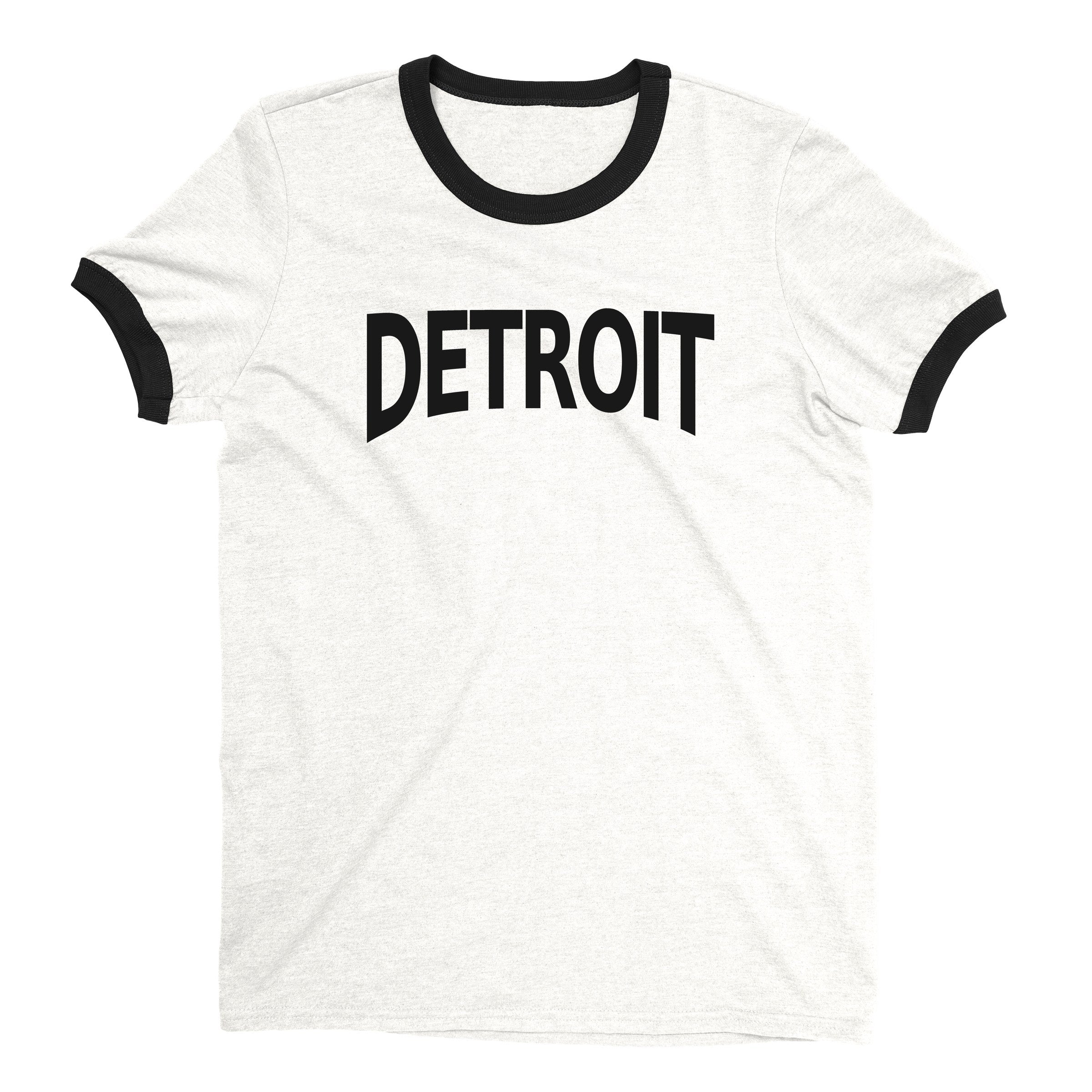 Detroit Ringer Tee — White