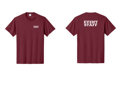 NYC Factory Event Staff T-Shirt - Chest + Back - Cardinal