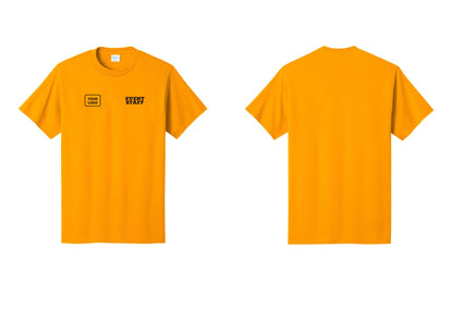 NYC Factory Custom Logo Event Staff T-Shirt - EVENT STAFF + Your Logo - Gold