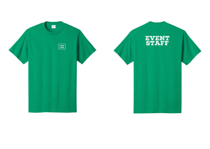 NYC Factory Custom Logo Event Staff T-Shirt - Your Logo + Back - Kelly