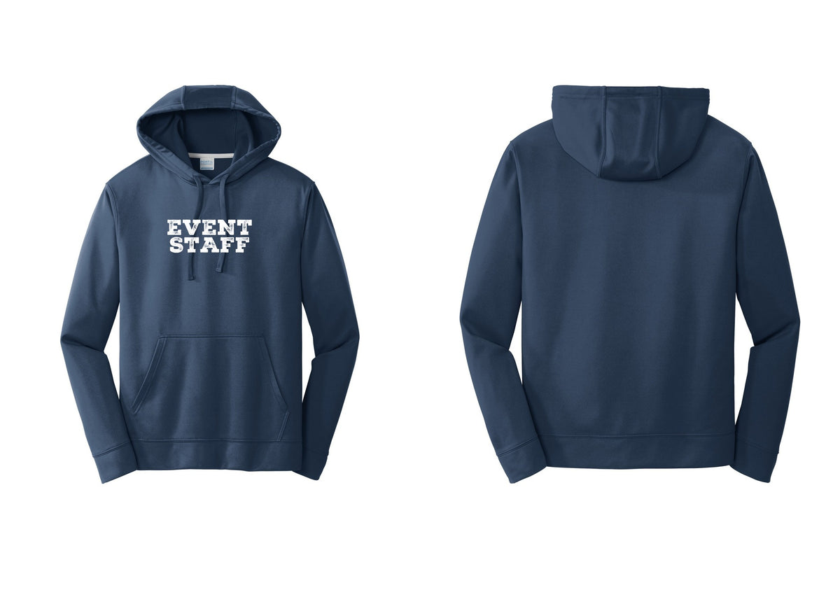 NYC Factory Event Staff Performance Hooded Fleece Pullover Sweatshirt (Rustic) - Front Only - Navy
