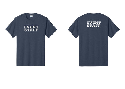 NYC Factory Event Staff T-Shirt - Front + Back - Heather Navy