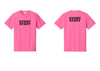 NYC Factory Event Staff T-Shirt - Front + Back - Neon Pink