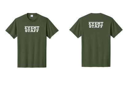 NYC Factory Event Staff T-Shirt - Front + Back - Olive