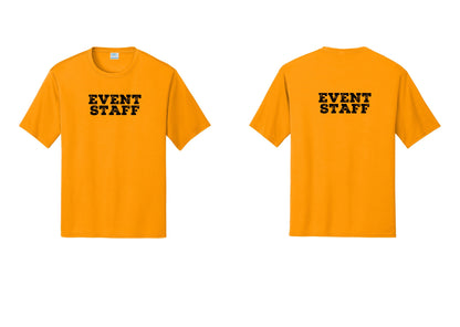 NYC Factory Event Staff Performance T-Shirt (Rustic) - Front + Back - Gold