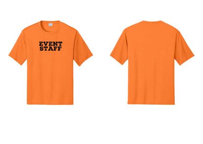 NYC Factory Event Staff Performance T-Shirt (Rustic) - Front Only - Neon Orange