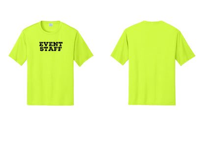 NYC Factory Event Staff Performance T-Shirt (Rustic) - Front Only - Neon Yellow