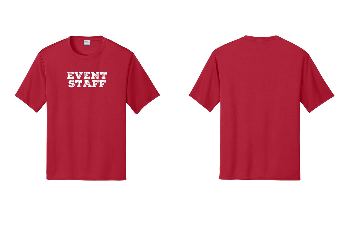 NYC Factory Event Staff Performance T-Shirt (Rustic) - Front Only - Red