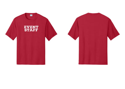 NYC Factory Event Staff Performance T-Shirt (Rustic) - Front Only - Red