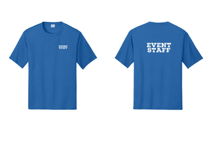 NYC Factory Event Staff Performance T-Shirt (Rustic) - Chest + Back - Royal