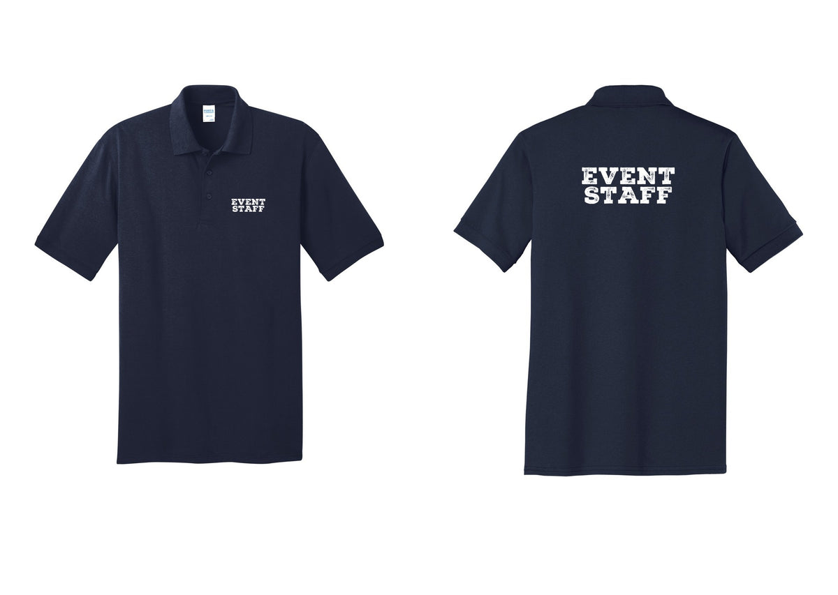 NYC Factory Event Staff Polo Shirt (Rustic) - Chest + Back - Navy