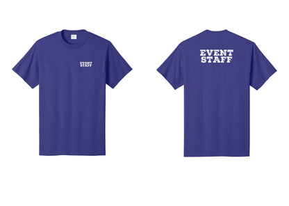 NYC Factory Event Staff T-Shirt - Chest + Back - Purple