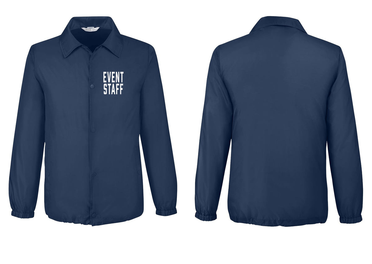 NYC Factory Event Staff Snap-Front Coaches Jacket (Classic) - Chest Only - Sport Dark Navy