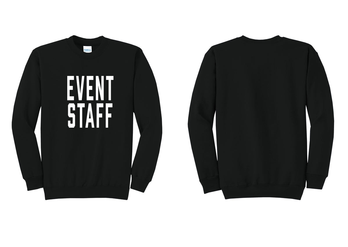 NYC Factory Event Staff Cotton Fleece Crewneck Sweatshirt (Classic) - Front Only - Black