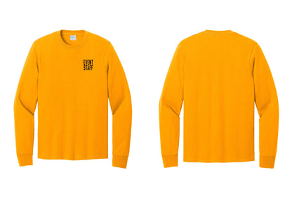 NYC Factory Event Staff Cotton Long Sleeve T-Shirt (Classic) - Chest Only - Gold