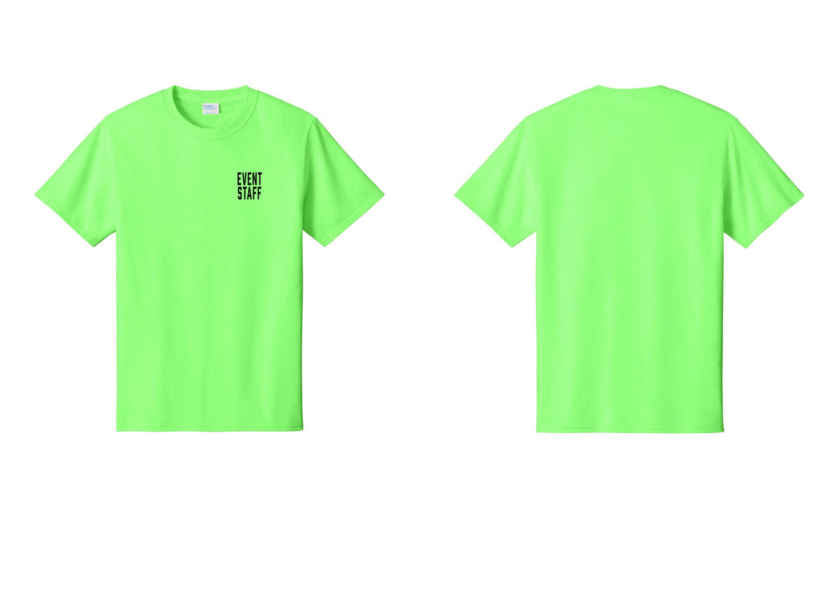 NYC Factory Event Staff T-Shirt, Condensed Lettering - Chest Only - Neon Green