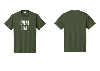NYC Factory Event Staff T-Shirt, Condensed Lettering - Front Only - Olive