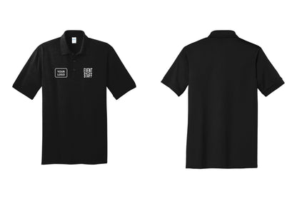 NYC Factory Custom Logo Event Staff Polo Shirt (Classic) - EVENT STAFF + Your Logo - Black