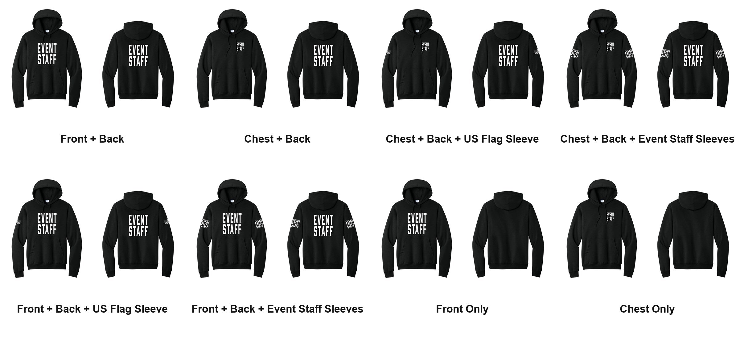 EVENT STAFF print layouts