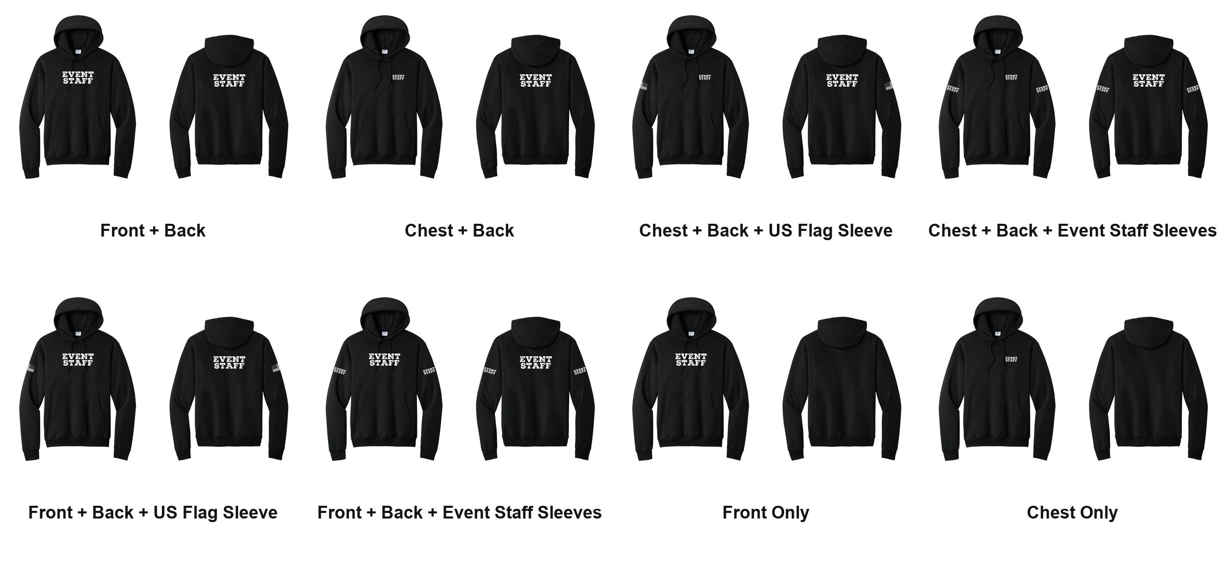 EVENT STAFF print layouts