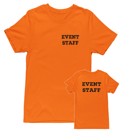 Professional Event Men's Unisex Staff Tees - Front & Back All Colors & Sizes In Stock