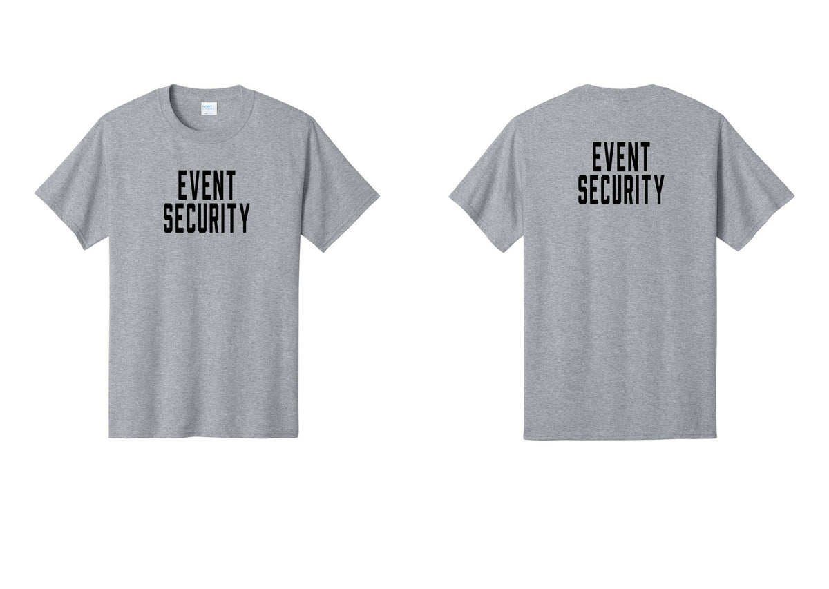 NYC Factory Event Security T-Shirt for Venues & Crowd Management (Classic) - Front + Back - Athletic Heather